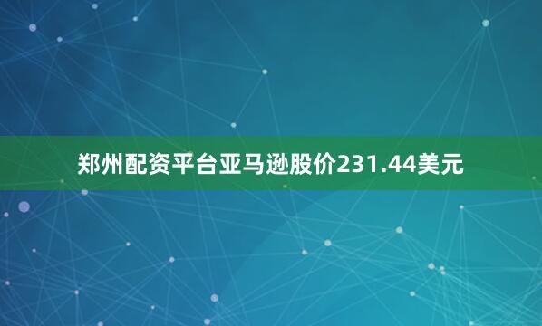 郑州配资平台亚马逊股价231.44美元